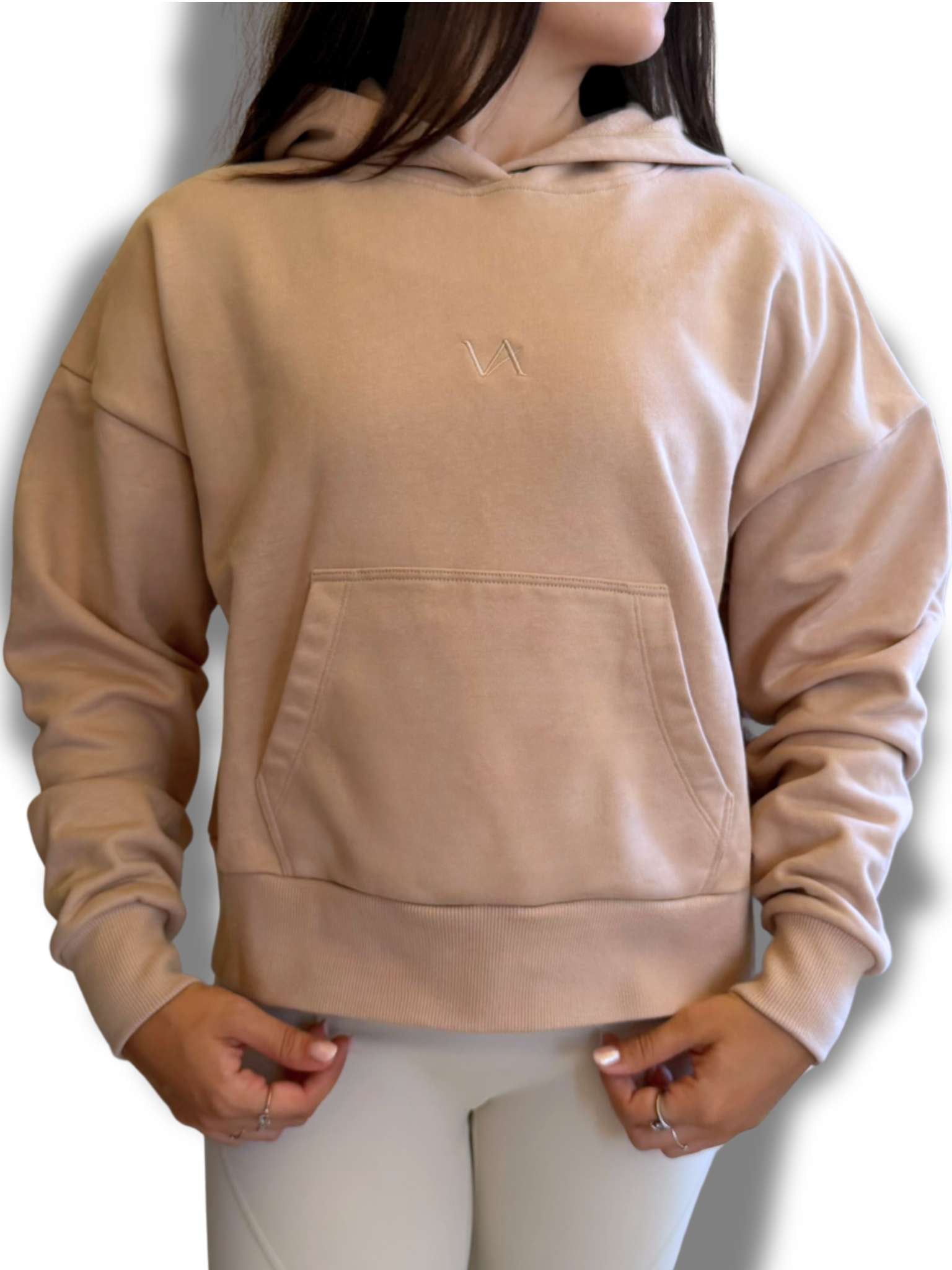 Sudadera oversized mujer VA color Deep Pearl, vista frontal