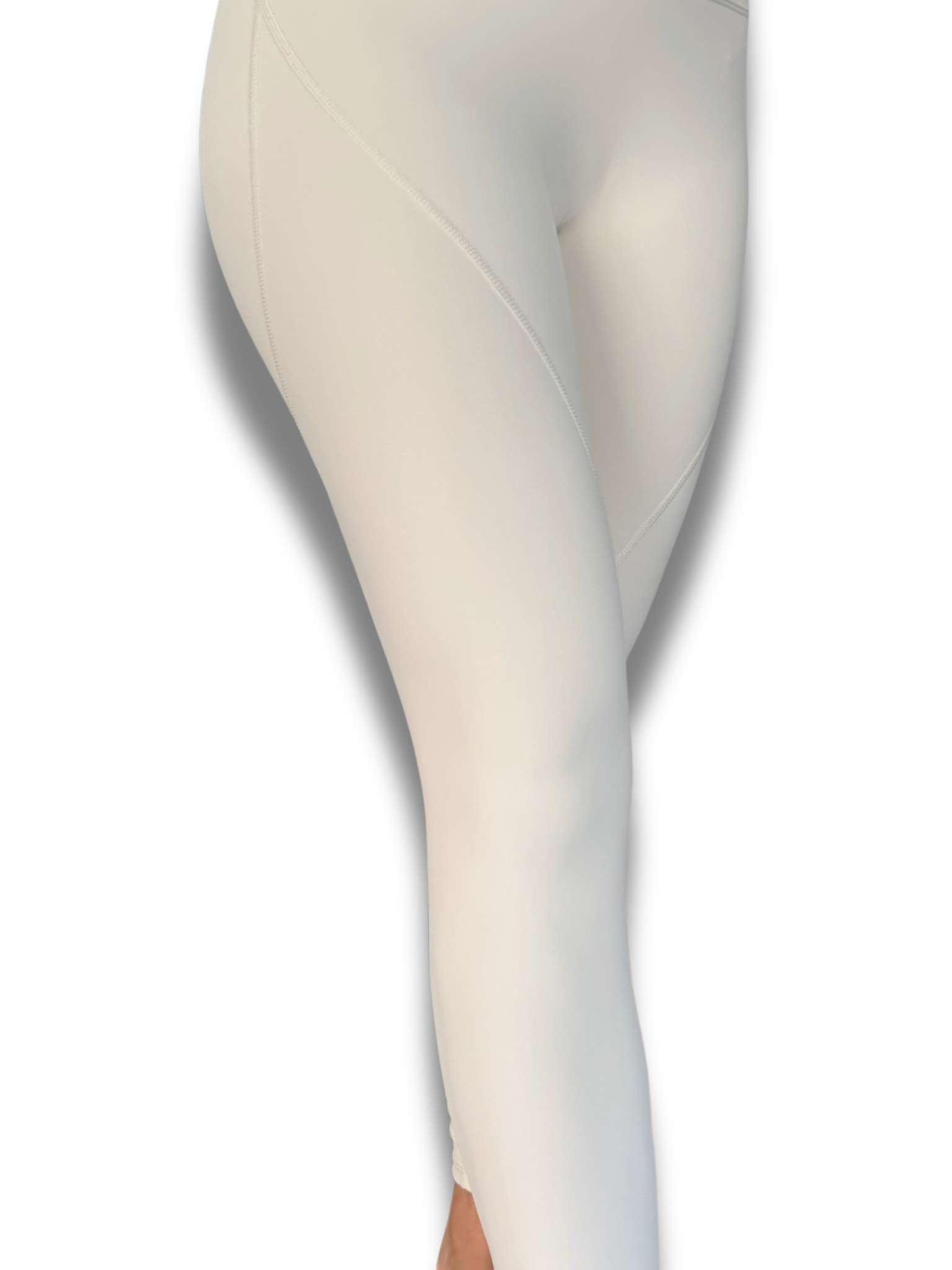 Detalle costura delantera piernas legging VA Pearl Champagne